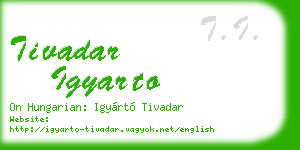 tivadar igyarto business card